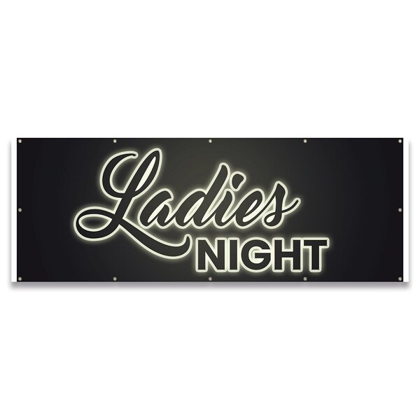 Signmission Ladies Night Banner Concession Stand Food Truck Single Sided B-120-30096 - main